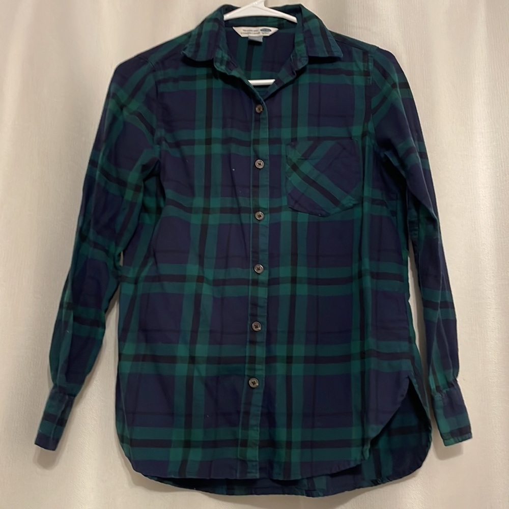 🌸Old Navy Women’s Plaid Flannel Classic Shirt Size XS - Picture 2 of 5